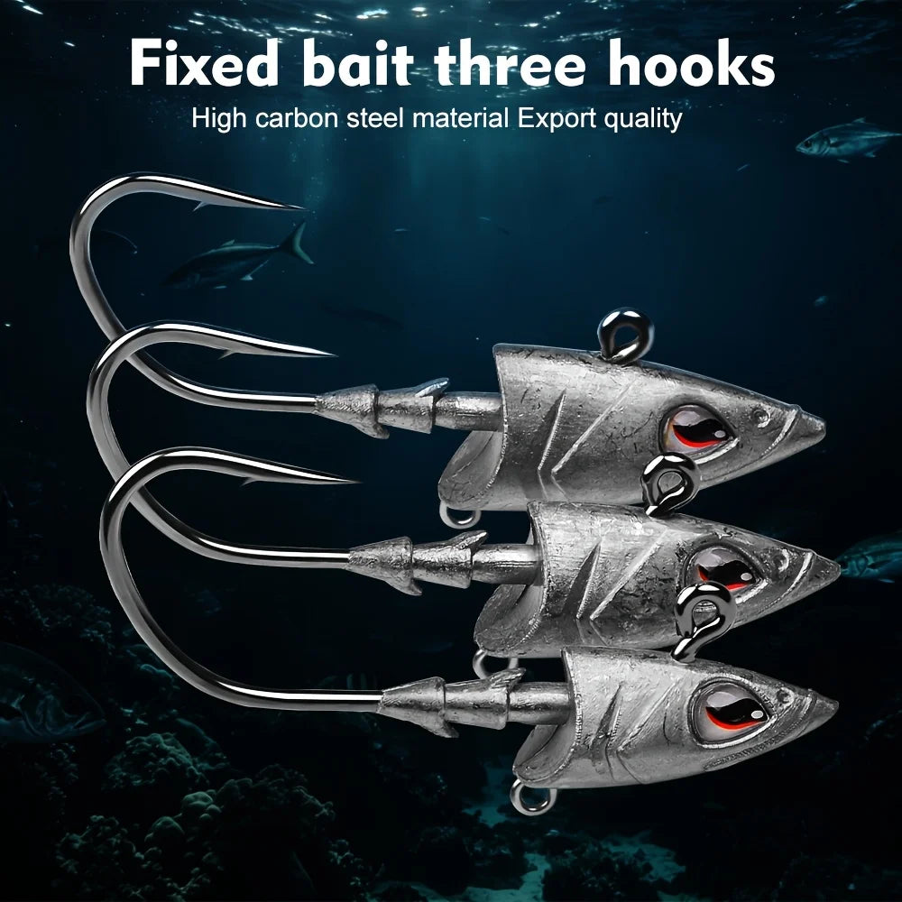 Hameçons Tête Plombée Jigging Avec Yeux 3D — photo 3