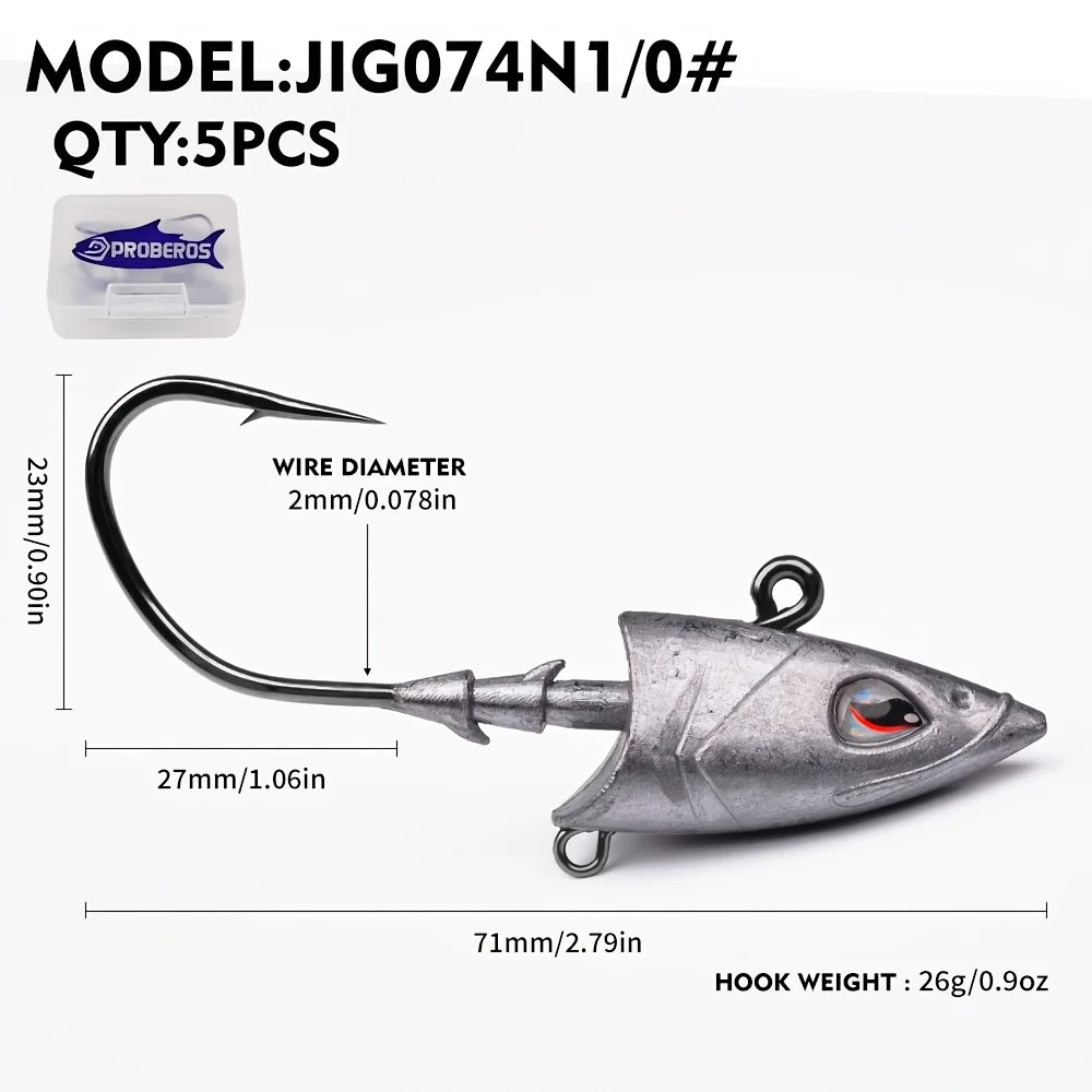 Hameçons Tête Plombée Jigging Avec Yeux 3D — Taille 1/0 - 26 g, photo 8