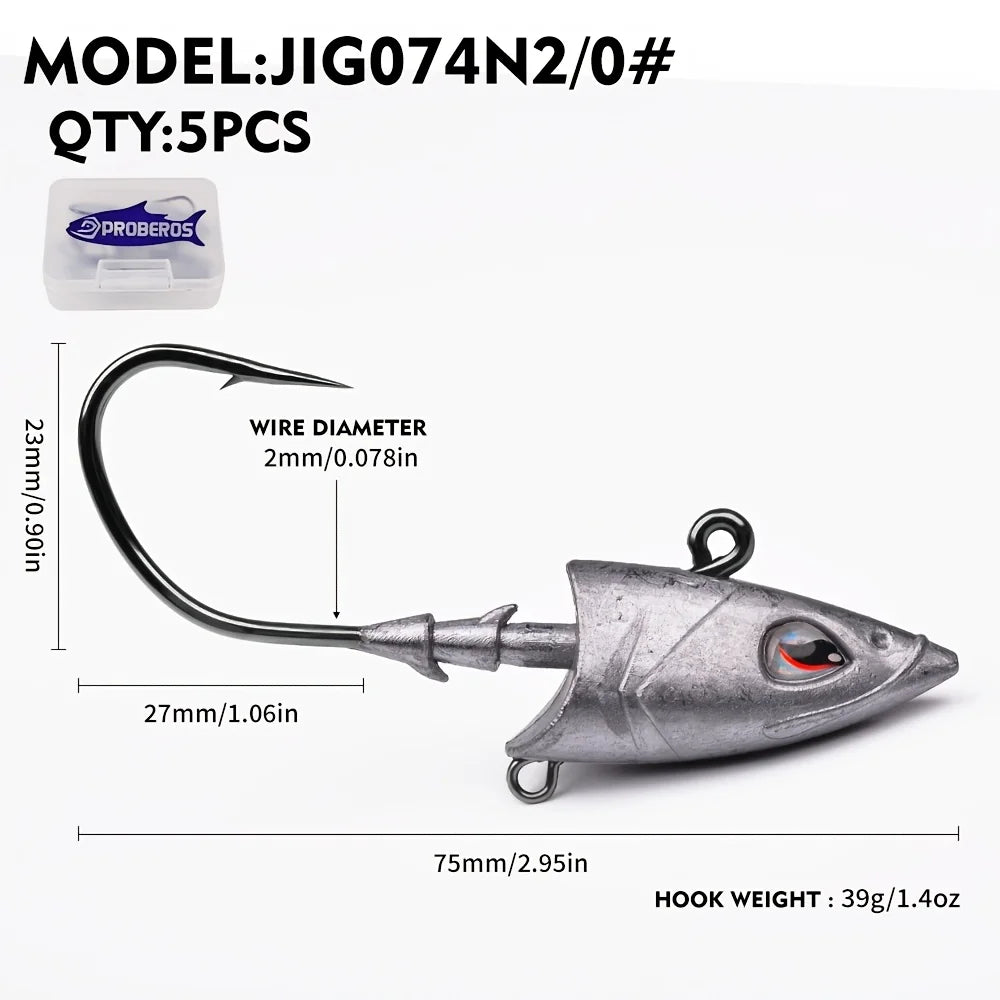 Hameçons Tête Plombée Jigging Avec Yeux 3D — Taille 2/0 - 39 g, photo 9