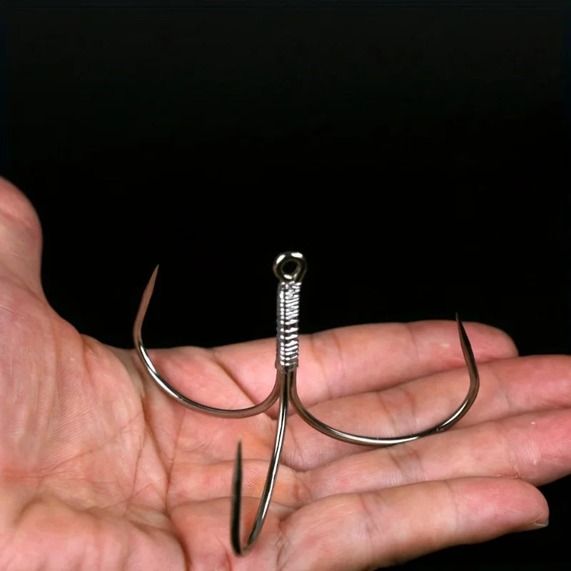 Hameçons Triples Barbless En Acier Carbone