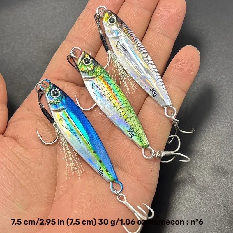 Jigs De Coulée Métal En Forme De Cuillère — 30 g 3 Pièces, photo 4