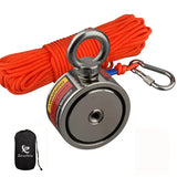 Kit D'Aimant De Pêche Double Face Avec Corde 10 M