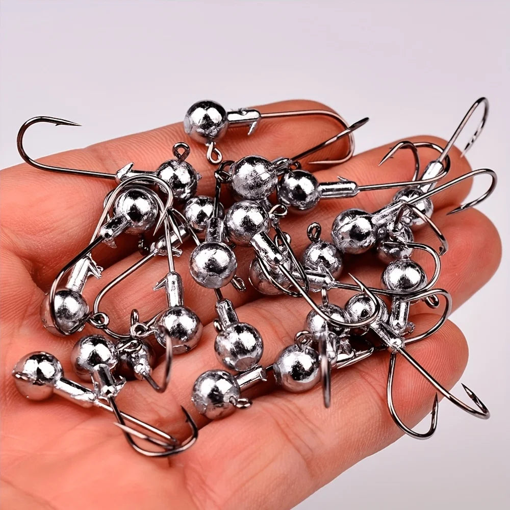 Kit De 55 Hameçons De Tête Plombée Avec Boîte
