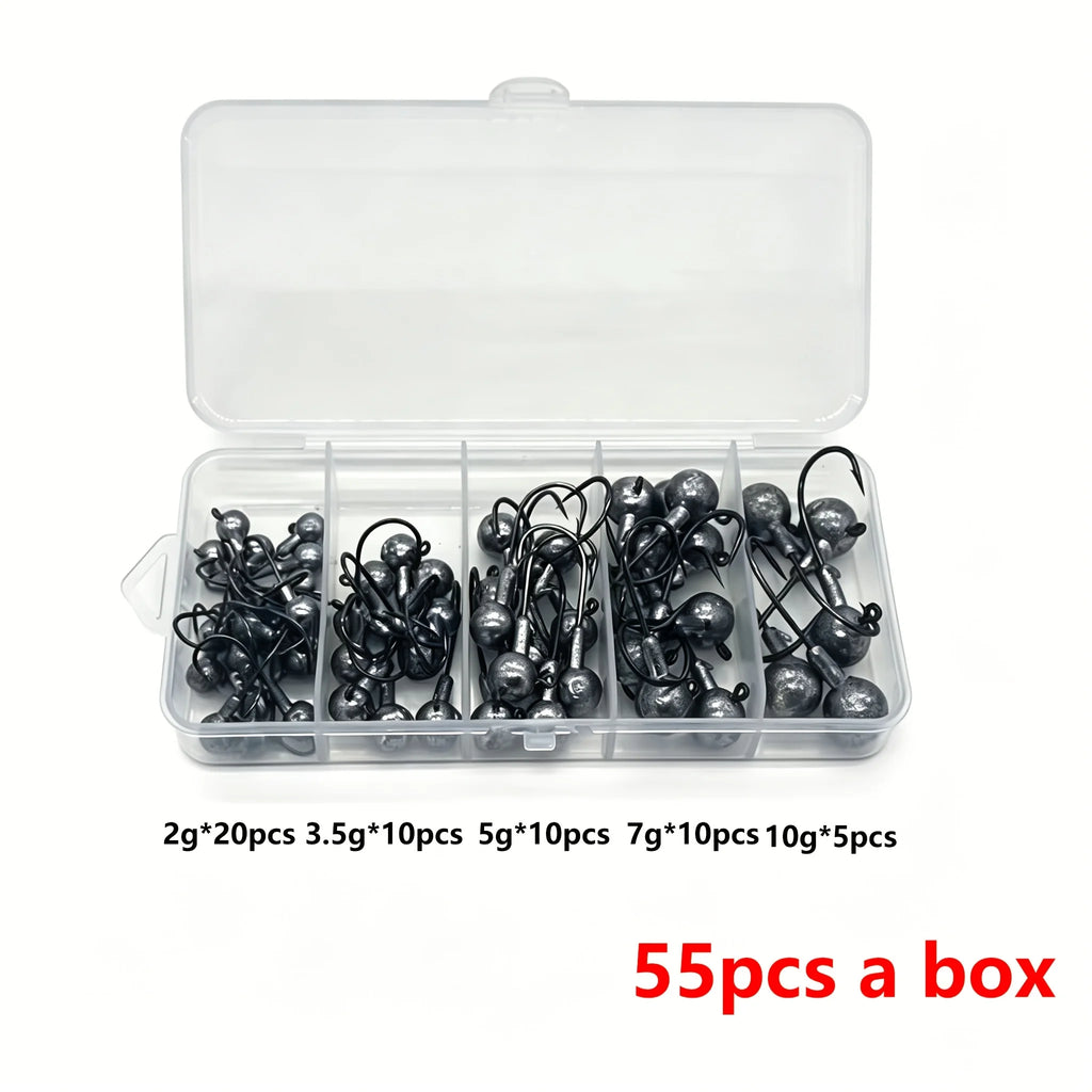 Kit De 55 Hameçons De Tête Plombée Avec Boîte — photo 6