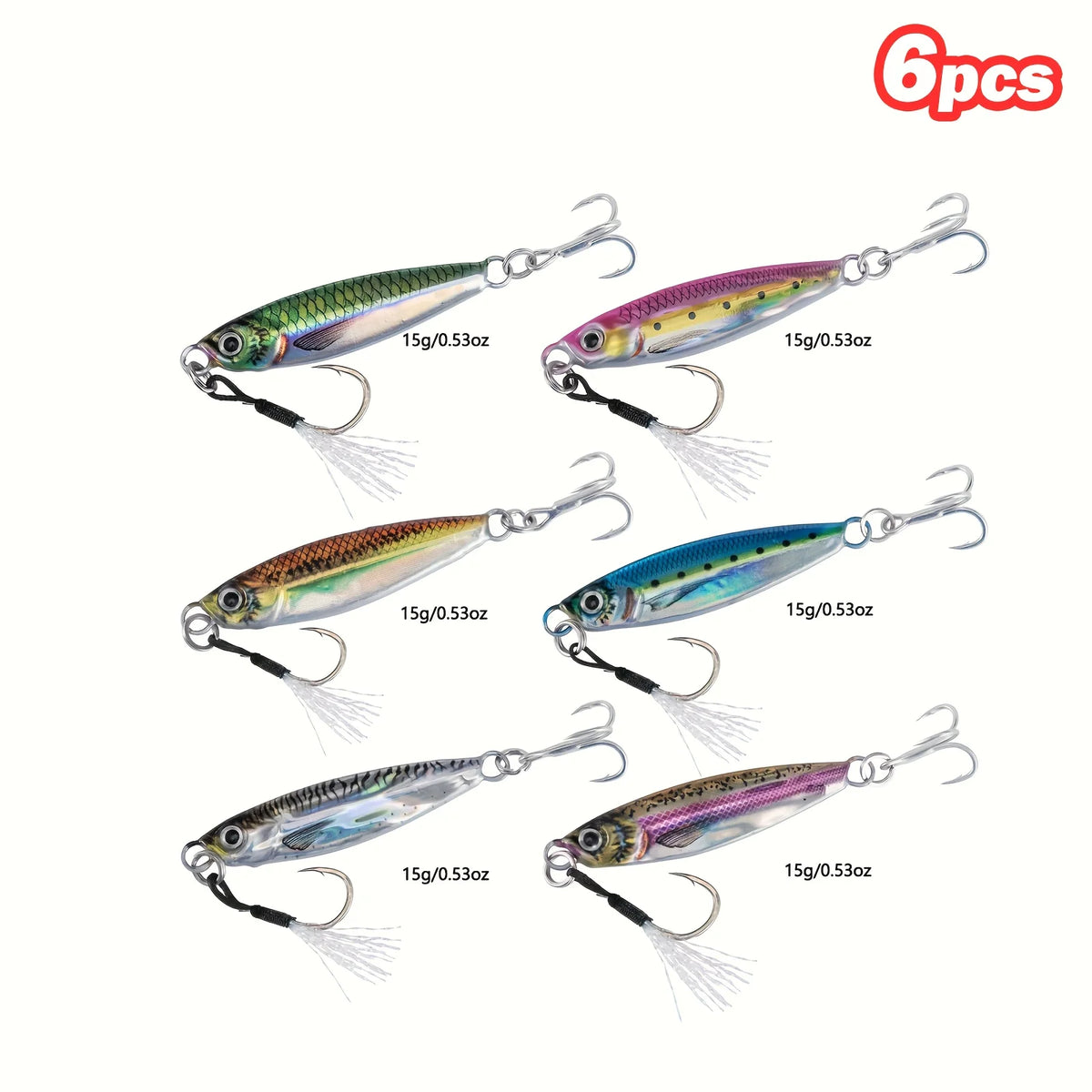 Kit De 6 Leurres De Pêche En Eau Salée — photo 9