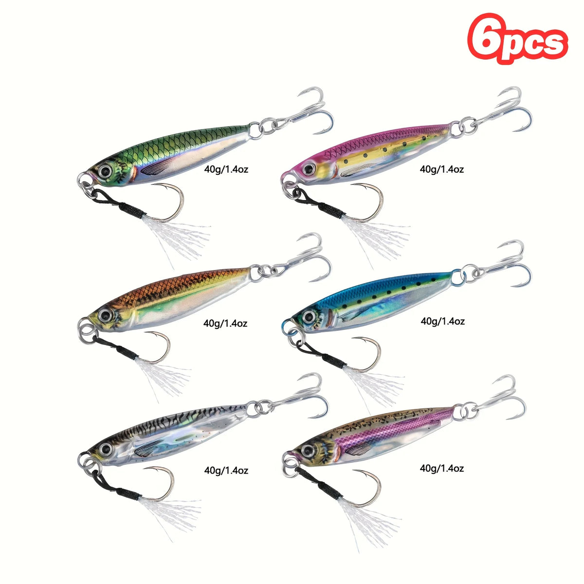 Kit De 6 Leurres De Pêche En Eau Salée — photo 11