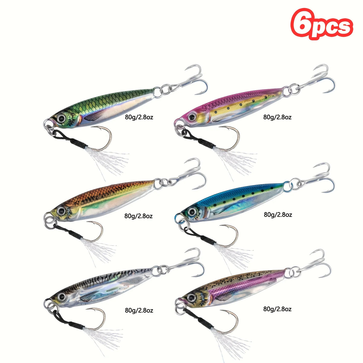 Kit De 6 Leurres De Pêche En Eau Salée — photo 12