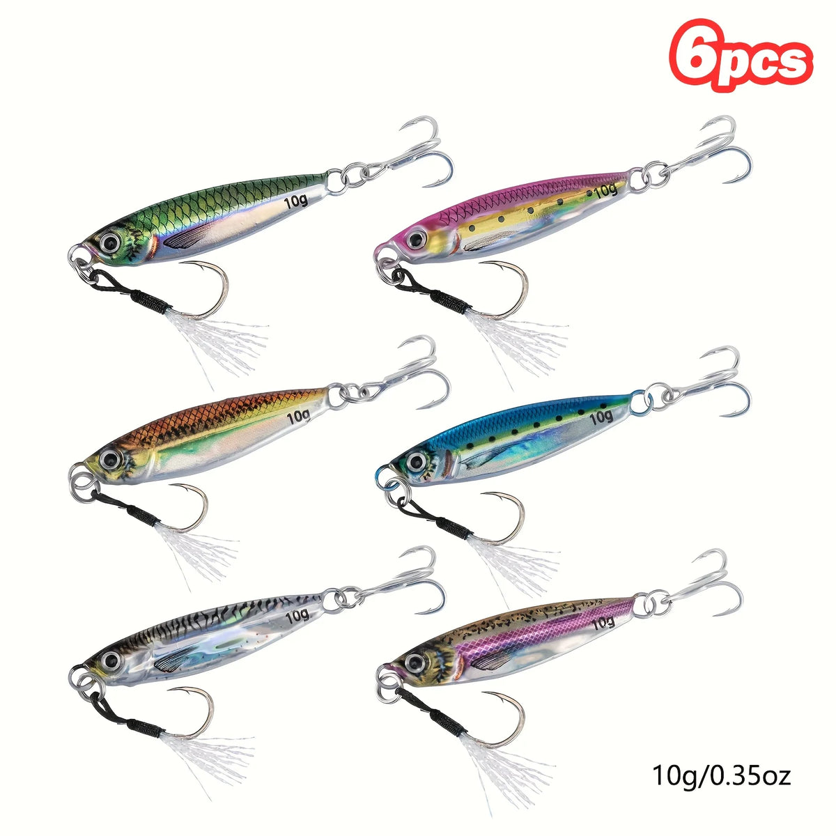 Kit De 6 Leurres De Pêche En Eau Salée — illustration 3 Image