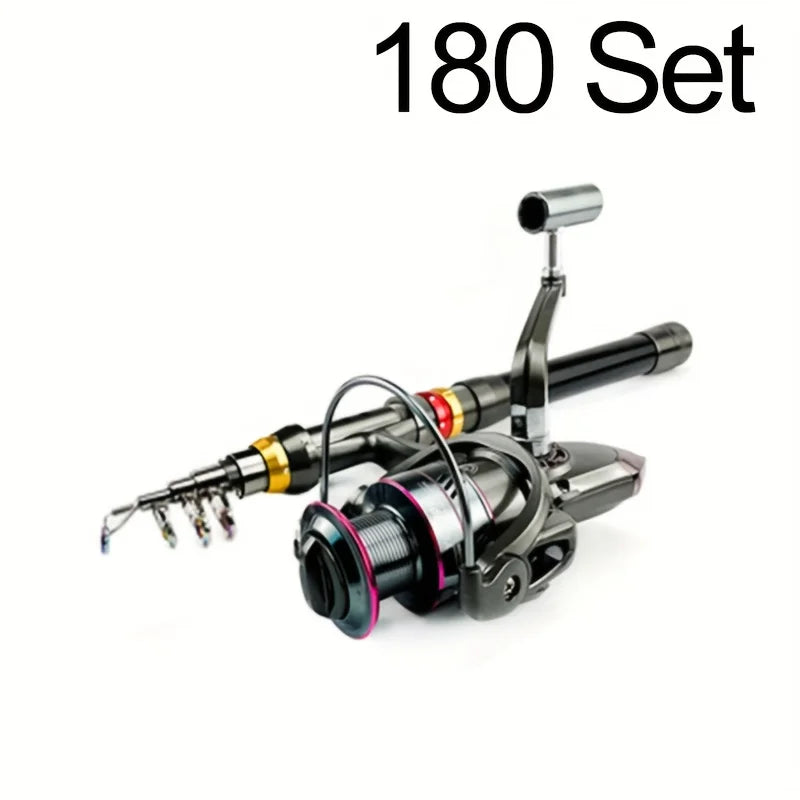 Kit De Canne À Pêche Télescopique En Fibre De Carbone — Canne 1,8 m + Moulinet 2000, photo 7