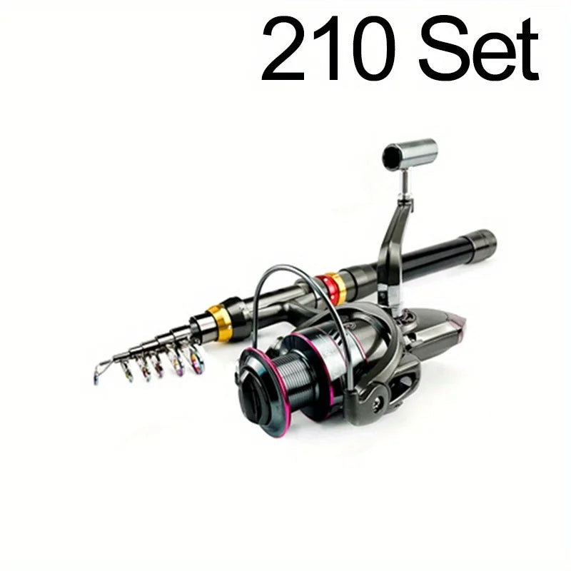 Kit De Canne À Pêche Télescopique En Fibre De Carbone — Canne 2,1 m + Moulinet 2000, photo 8