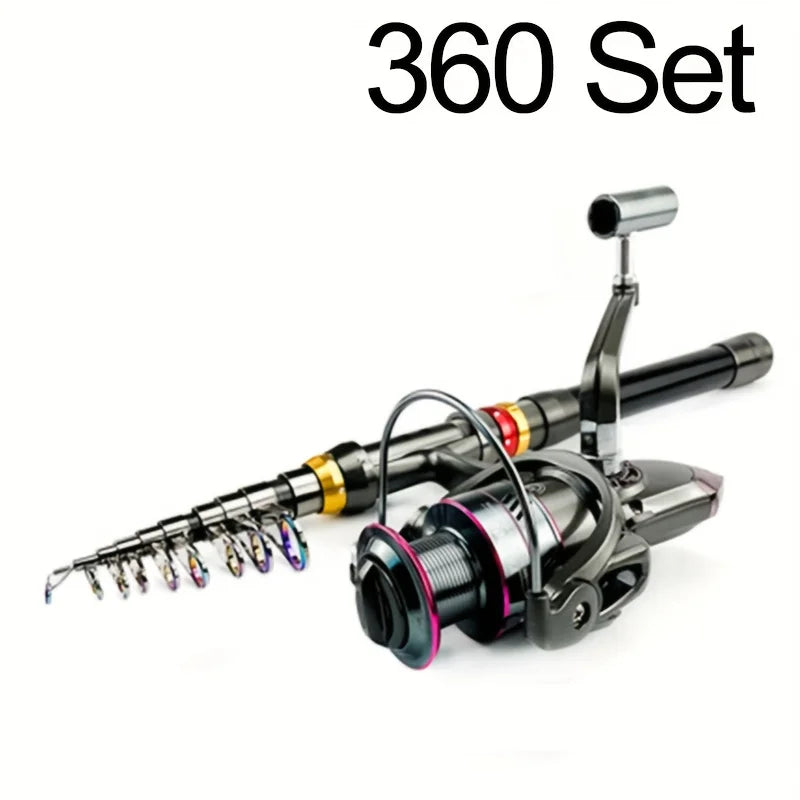 Kit De Canne À Pêche Télescopique En Fibre De Carbone — Canne 3,6 m + Moulinet 5000, photo 12