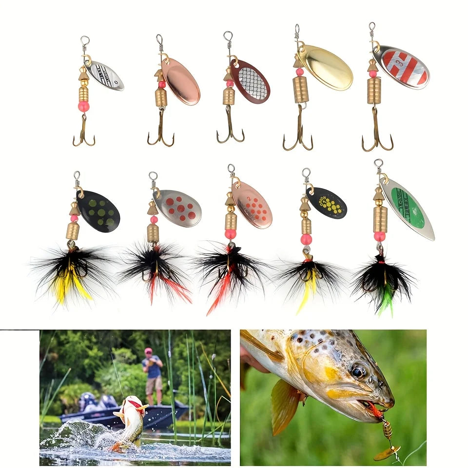 Kit De Leurres À Plumes Avec Boîte 10 Pièces — illustration 1 Image