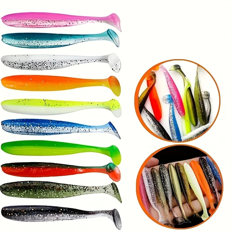 Kit De Pêche Avec 49 Leurres Souples Et Têtes Plombées — photo 4