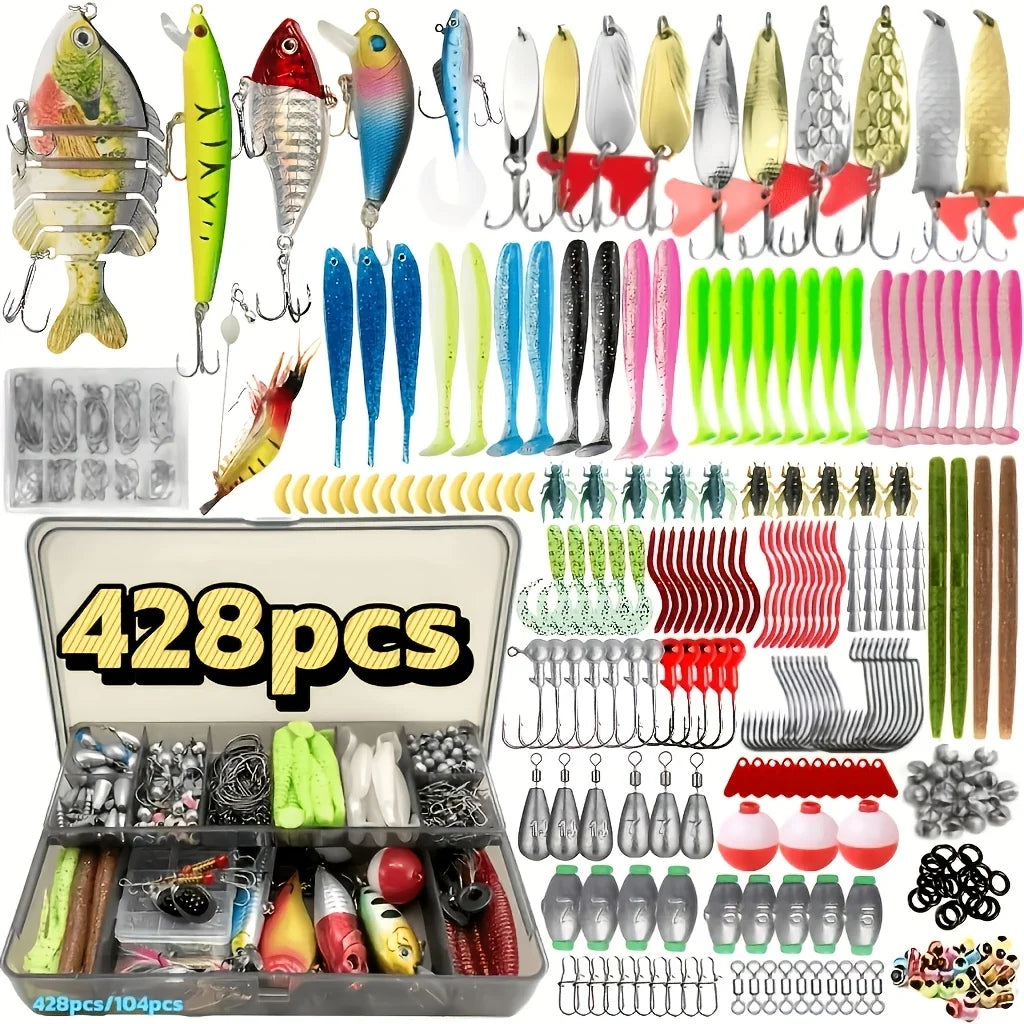 Kit De Pêche Complet Avec Leurres Et Accessoires