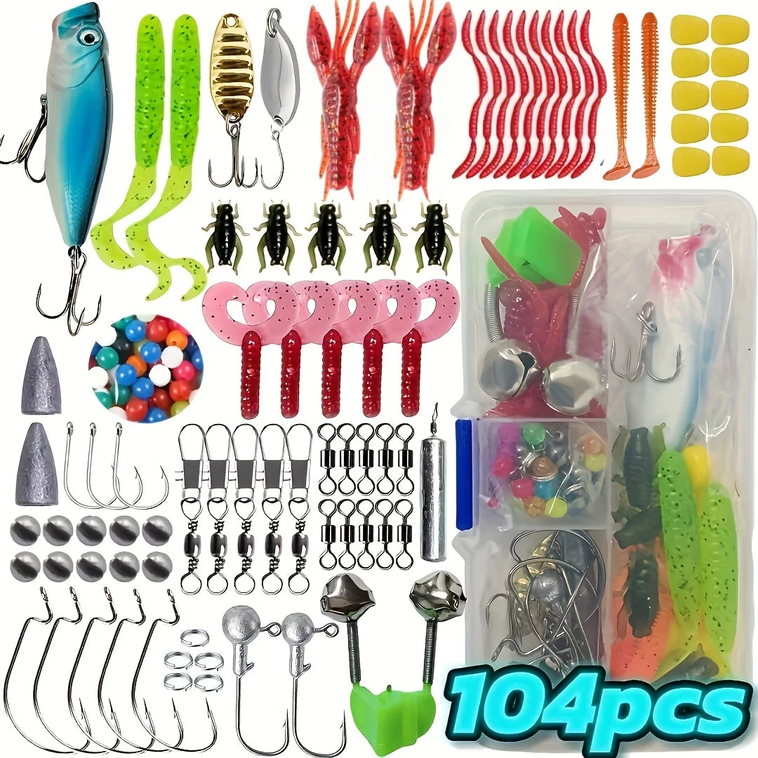 Kit De Pêche Complet Avec Leurres Et Accessoires — photo 2