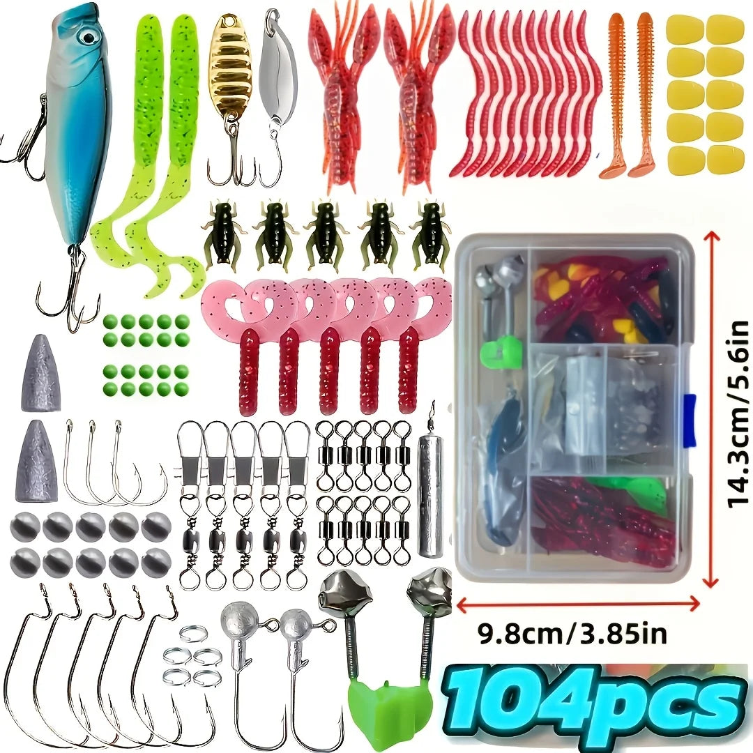 Kit De Pêche Complet Avec Leurres Et Accessoires — photo 4