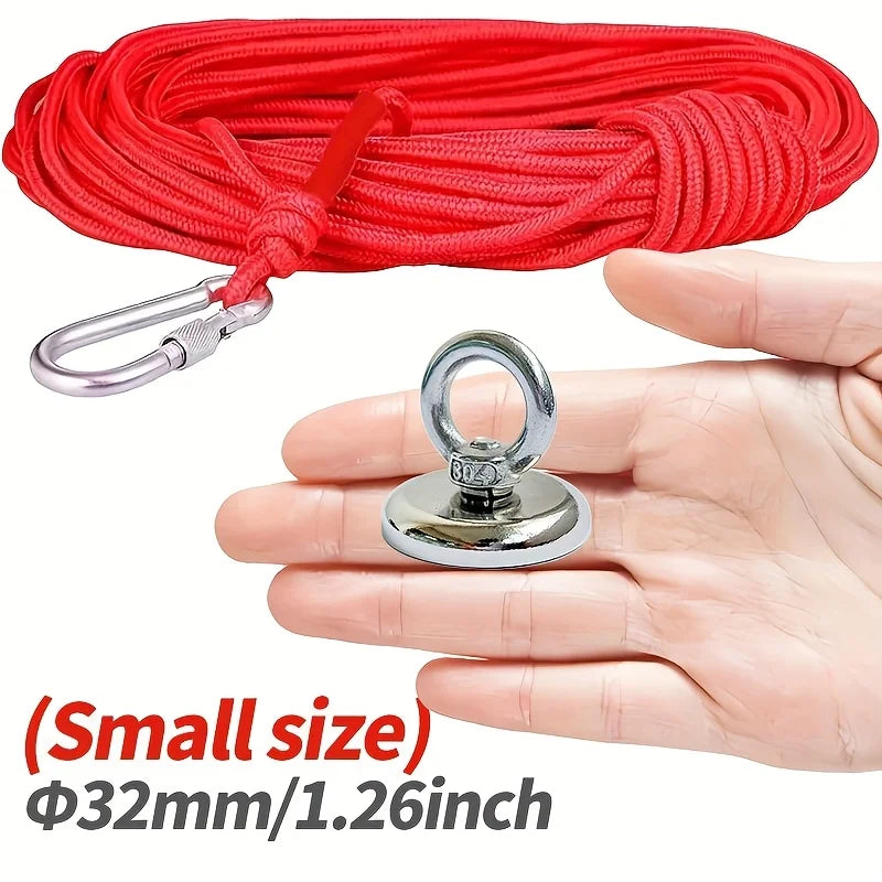 Kit De Récupération Magnétique Avec Corde 10 M — Diamètre 32 mm + Corde 10 m, photo 9