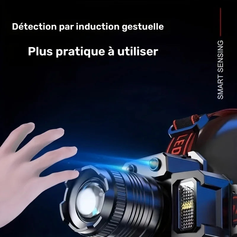 Lampe Frontale LED Rechargeable avec Détecteur — photo 6