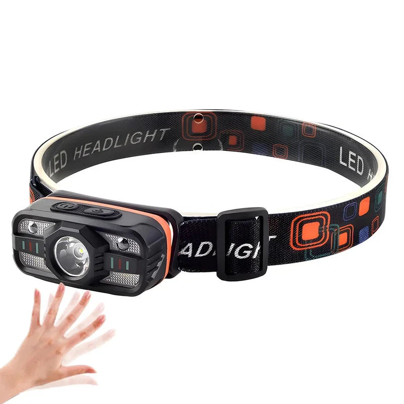 Lampe Frontale LED Rechargeable IPX7 pour Pêche Nocturne