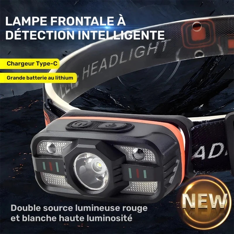 Lampe Frontale LED Rechargeable IPX7 pour Pêche Nocturne — photo 3