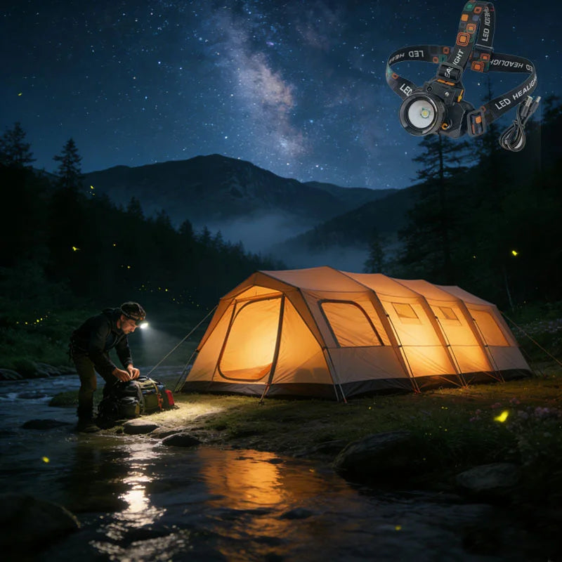 Lampe Frontale LED Rechargeable USB IP65 — photo 3