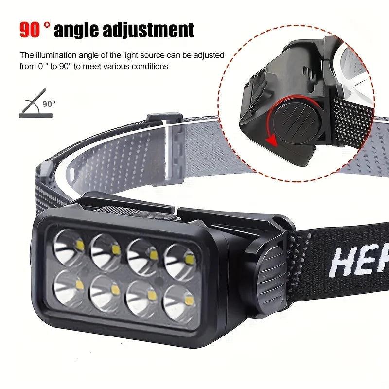 Lampe Frontale LED Rechargeable USB Réglable — photo 6
