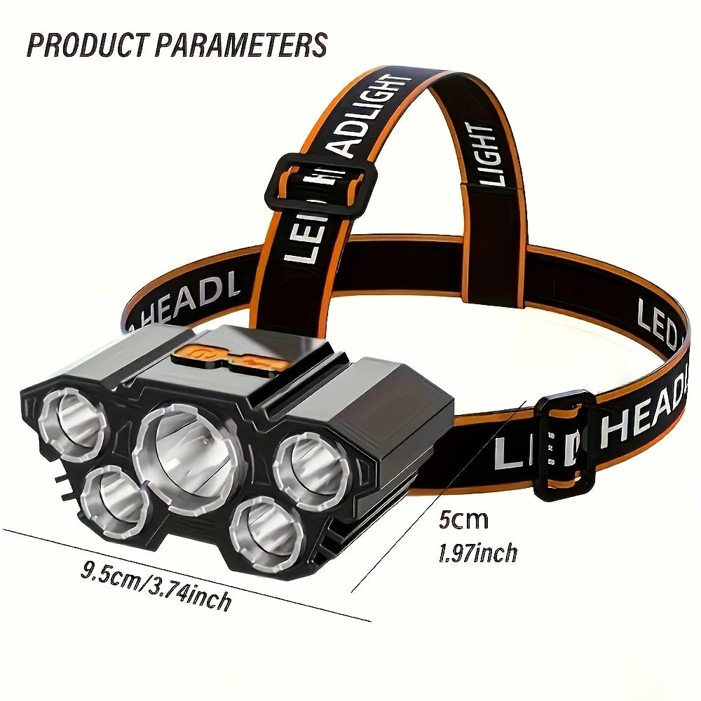 Lampe Frontale Rechargeable USB 3 Modes LED
