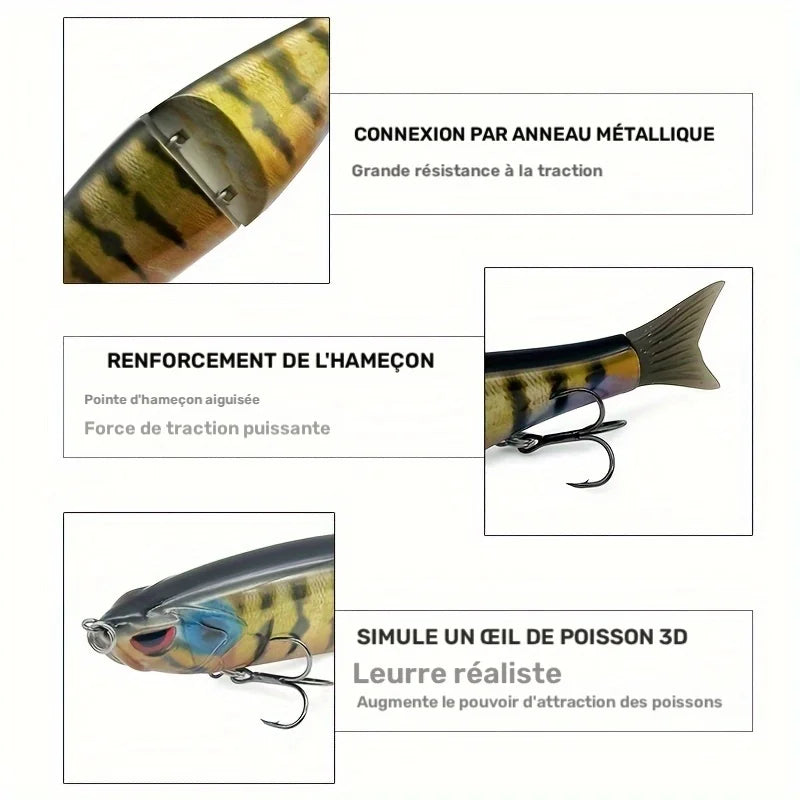 Leurre Bionique Coulant Multi-Segment en Plastique Dur — photo 2