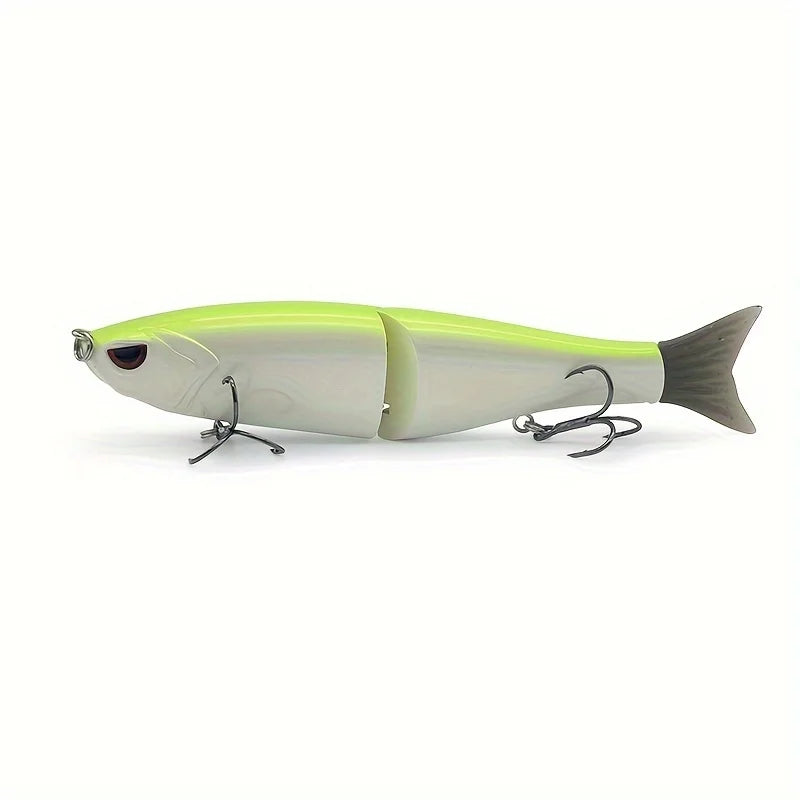Leurre Bionique Coulant Multi-Segment en Plastique Dur — Vert Clair Imitation Poisson, photo 5