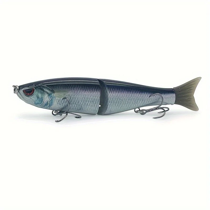 Leurre Bionique Coulant Multi-Segment en Plastique Dur — Bleu Foncé Uni, photo 9