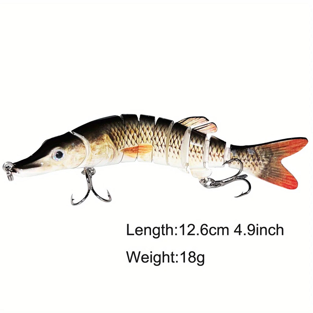 Leurre de Pêche Articulé à Plusieurs Segments — Motif Beige Carpe, photo 7