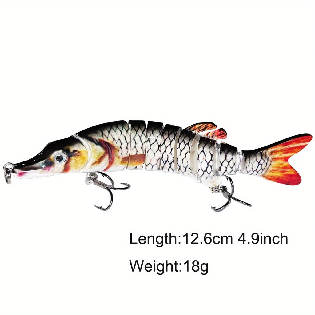 Leurre de Pêche Articulé à Plusieurs Segments — Motif Gris Tacheté, photo 8