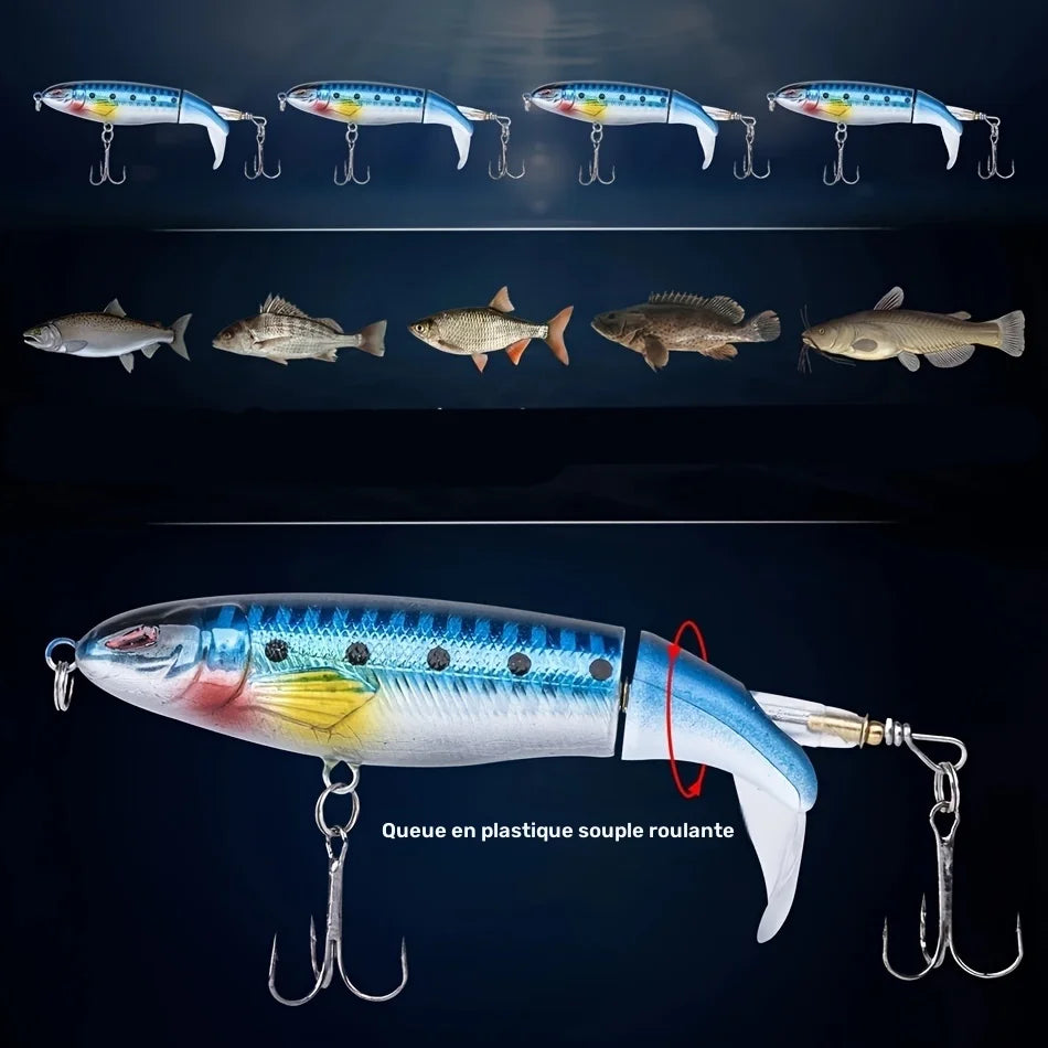 Leurre de Pêche Flottant Avec Queue Rotative — photo 6