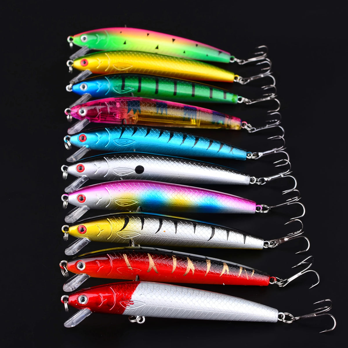Leurre de Pêche Jerkbait Flottant Minnow 20 Pièces