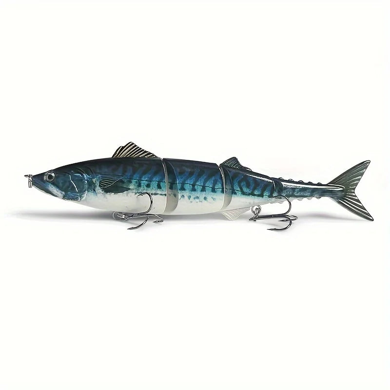Leurre de Pêche Multi-Segments Réaliste 8 Pouces — Motif Bleu Clair Rayé Realiste, photo 3