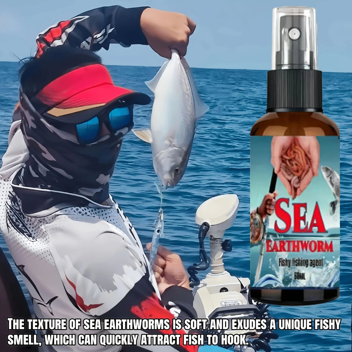 Leurre de Pêche Parfumé Rouge en PVC — illustration 1 Image