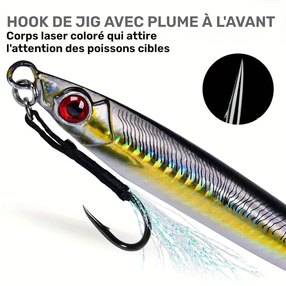 Leurre Lumineux 3D Avec Hameçons Plumés — photo 2