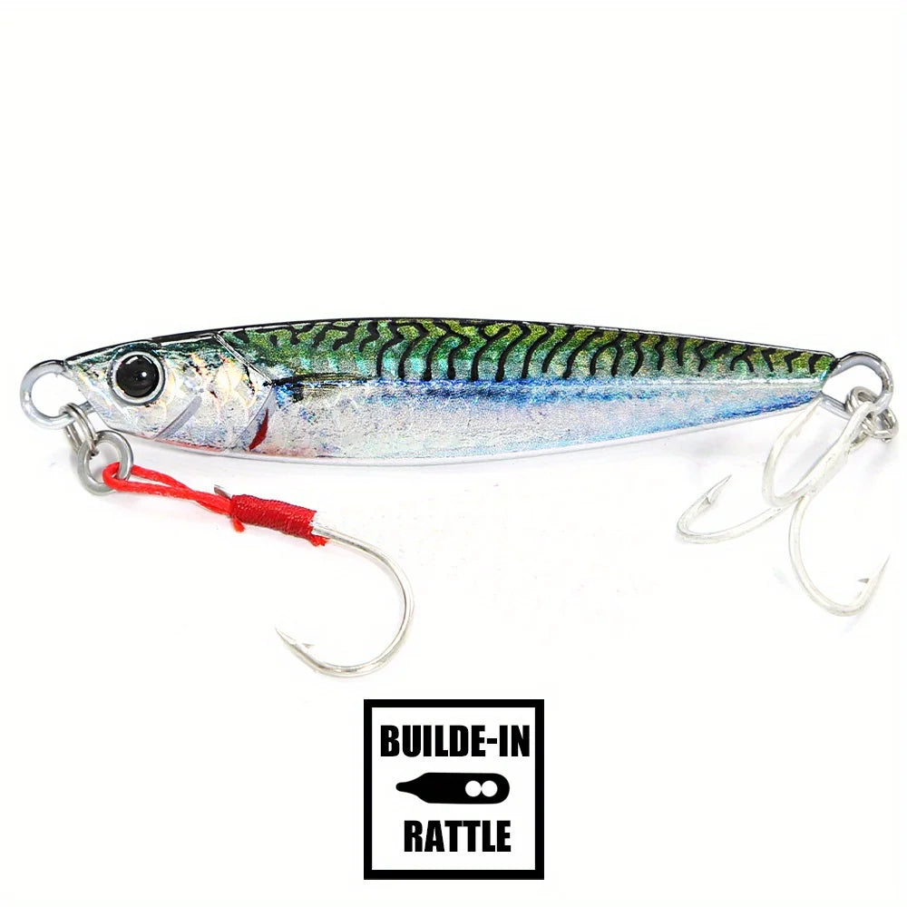 Leurre Métallique Rattle Jig pour Pêche en Mer — Vert, photo 7