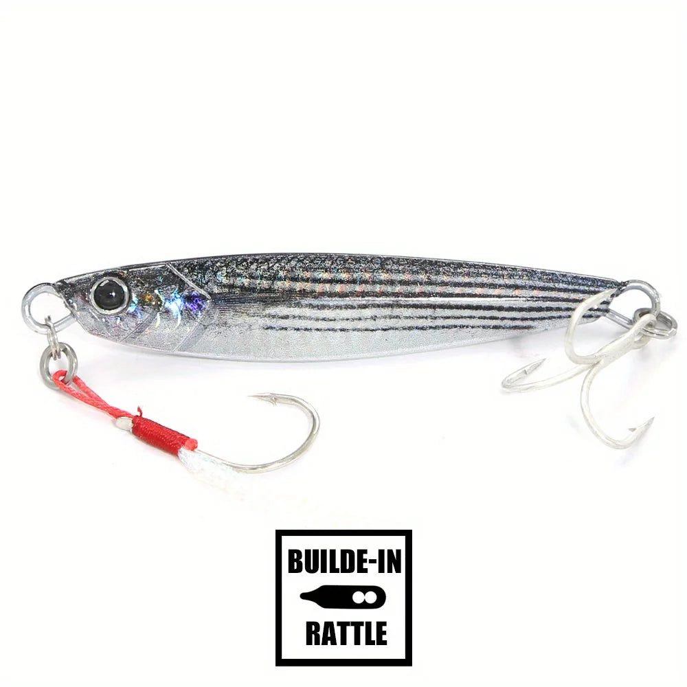 Leurre Métallique Rattle Jig pour Pêche en Mer — Argenté, photo 11