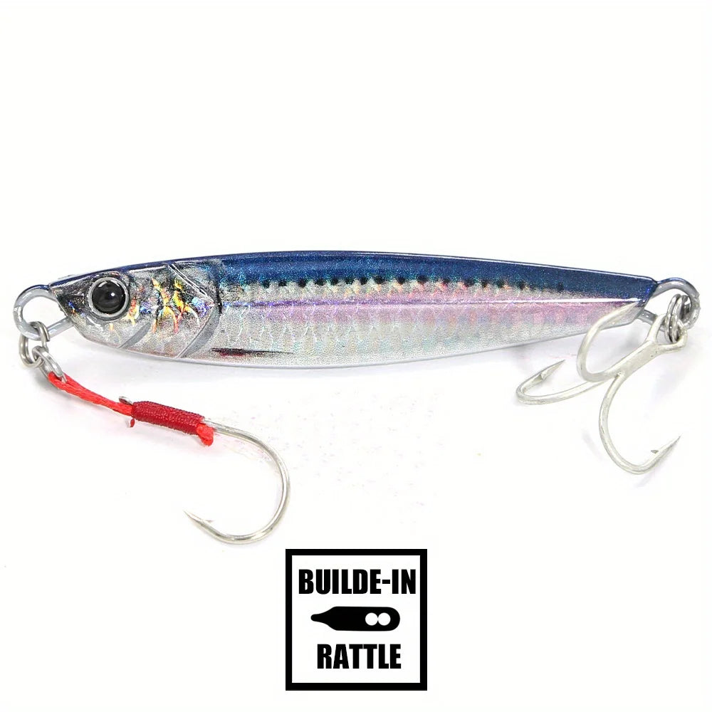 Leurre Métallique Rattle Jig pour Pêche en Mer — Bleu, photo 12