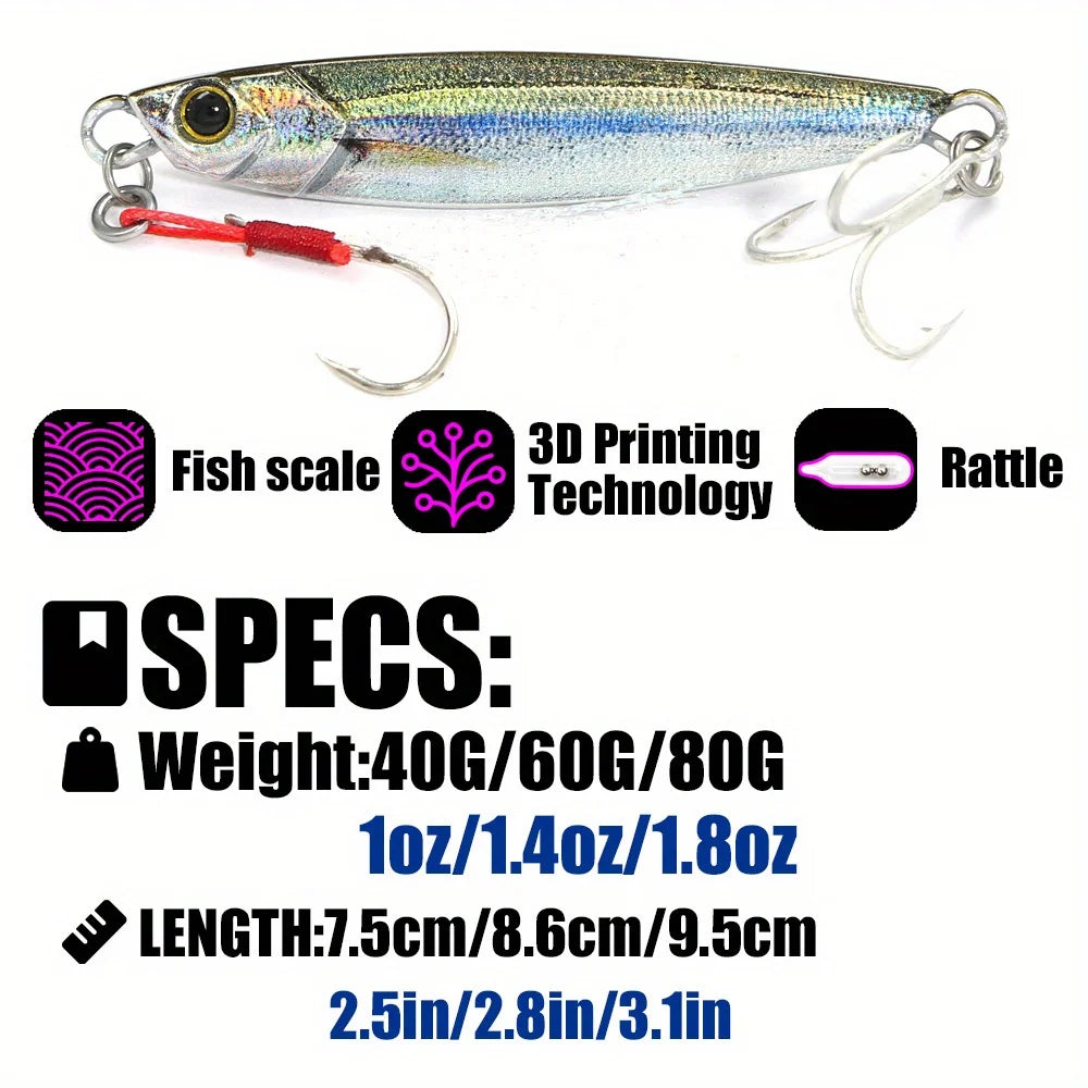Leurre Métallique Rattle Jig pour Pêche en Mer — photo 13