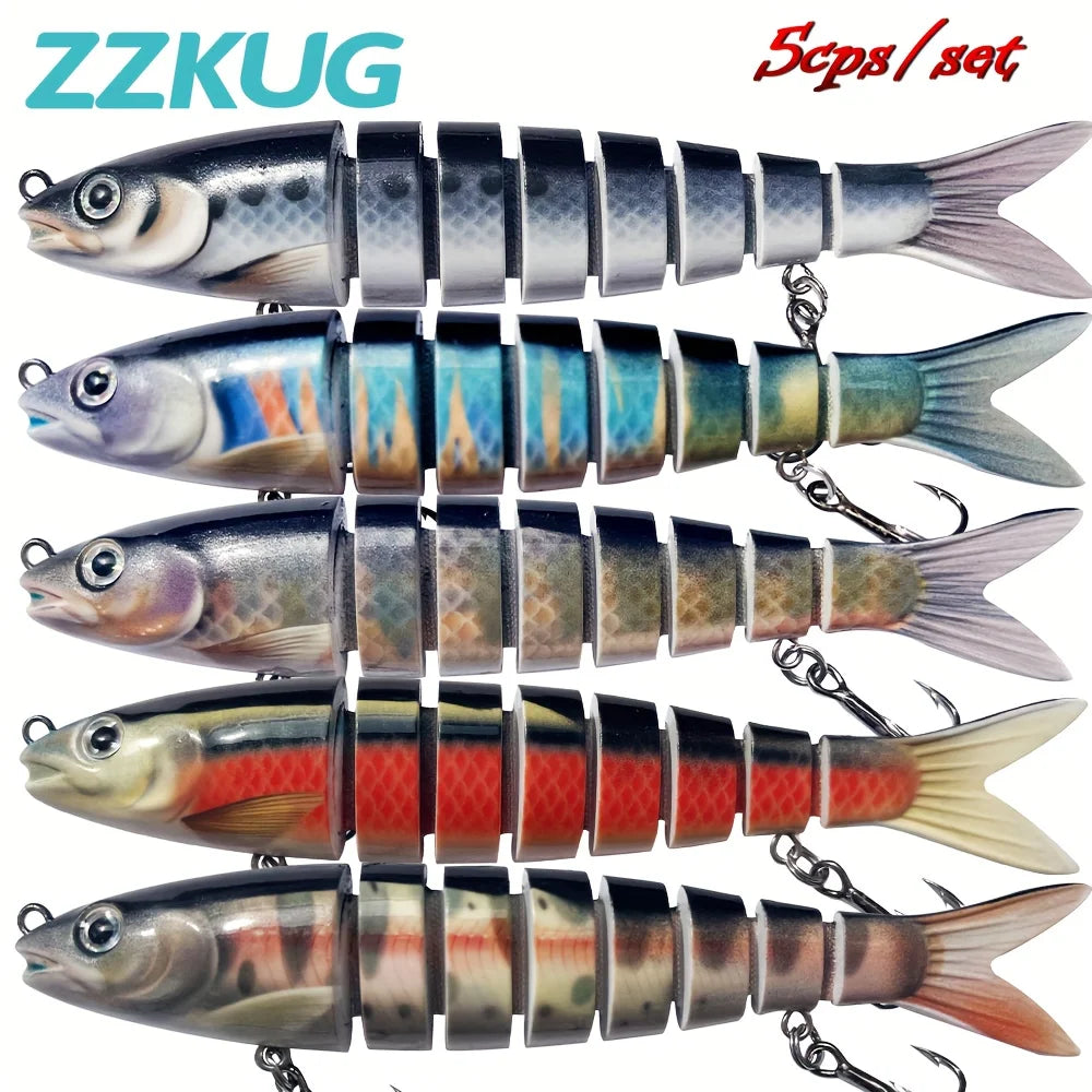 Leurre Minnow Articulé en Acier au Carbone