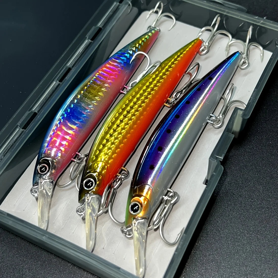 Leurre Minnow Dur 13 Cm Pour Pêche En Mer — Kit 3 Leurres Couleurs Variées
