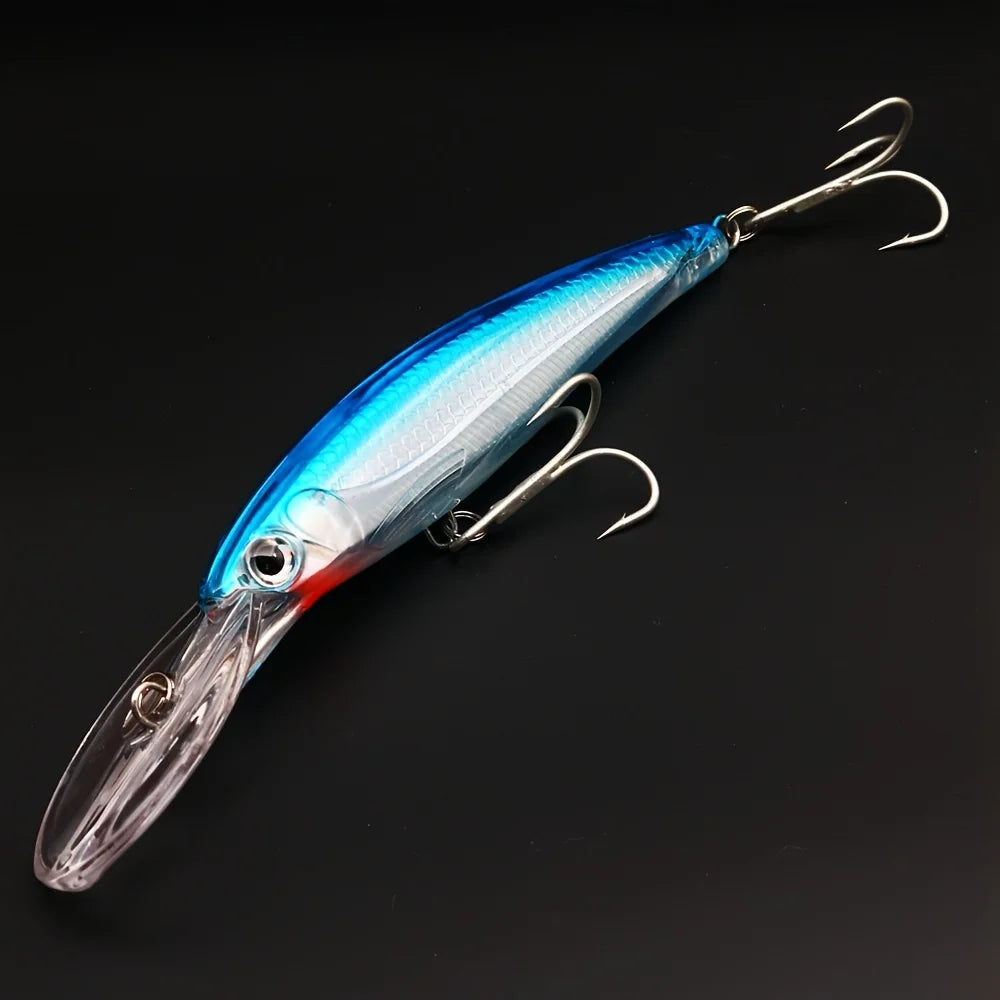 Leurre Minnow pour Pêche en Eau Salée — Bleu Argenté, photo 8