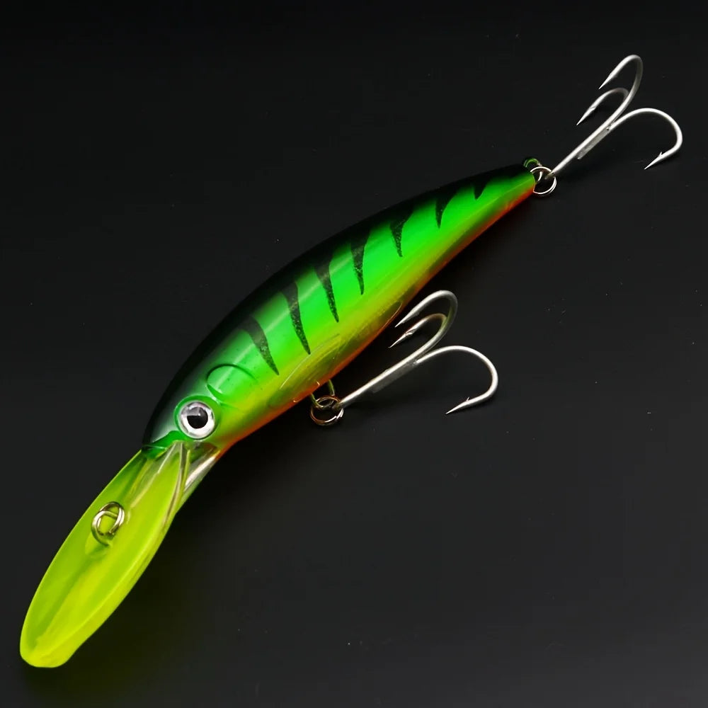 Leurre Minnow pour Pêche en Eau Salée — Vert Tigre, photo 10