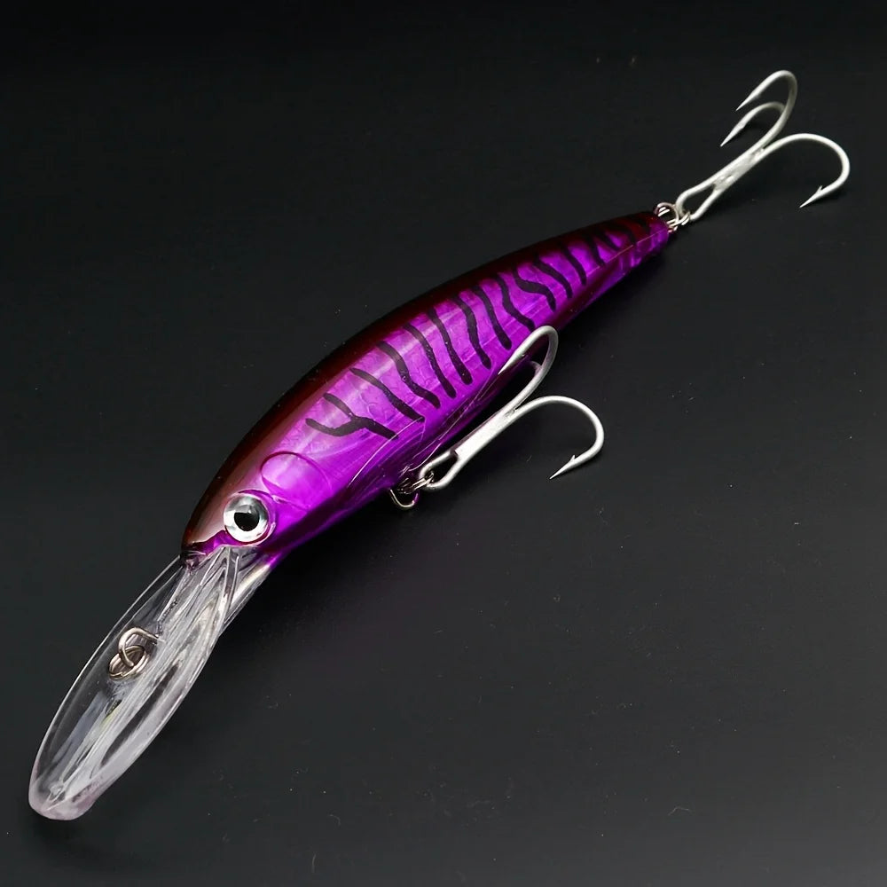 Leurre Minnow pour Pêche en Eau Salée — Violet Tigre, photo 12