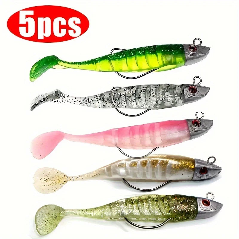 Leurre Souple Bicolore en Forme de Poisson