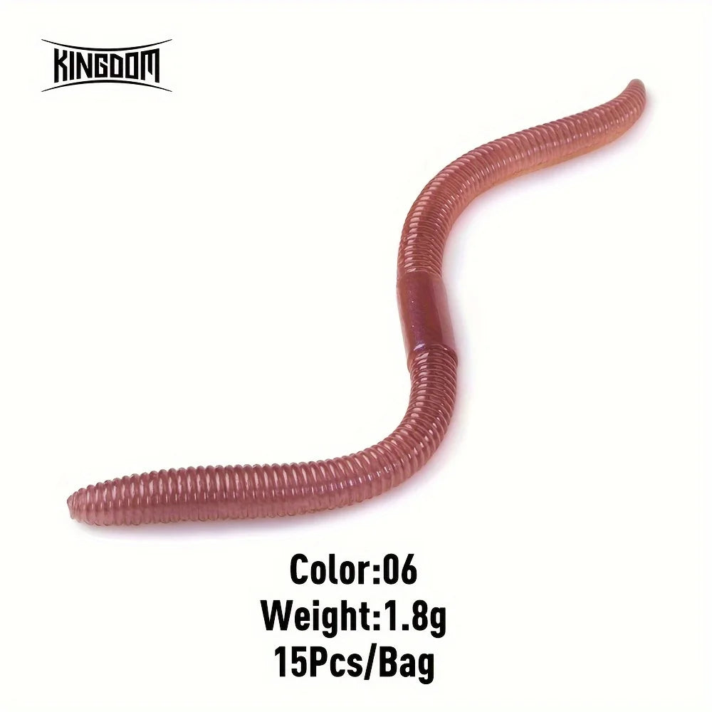 Leurre Souple Ver de Mer à Plongée Lente — Rouge Foncé 1,8 g 15 Pièces, photo 12
