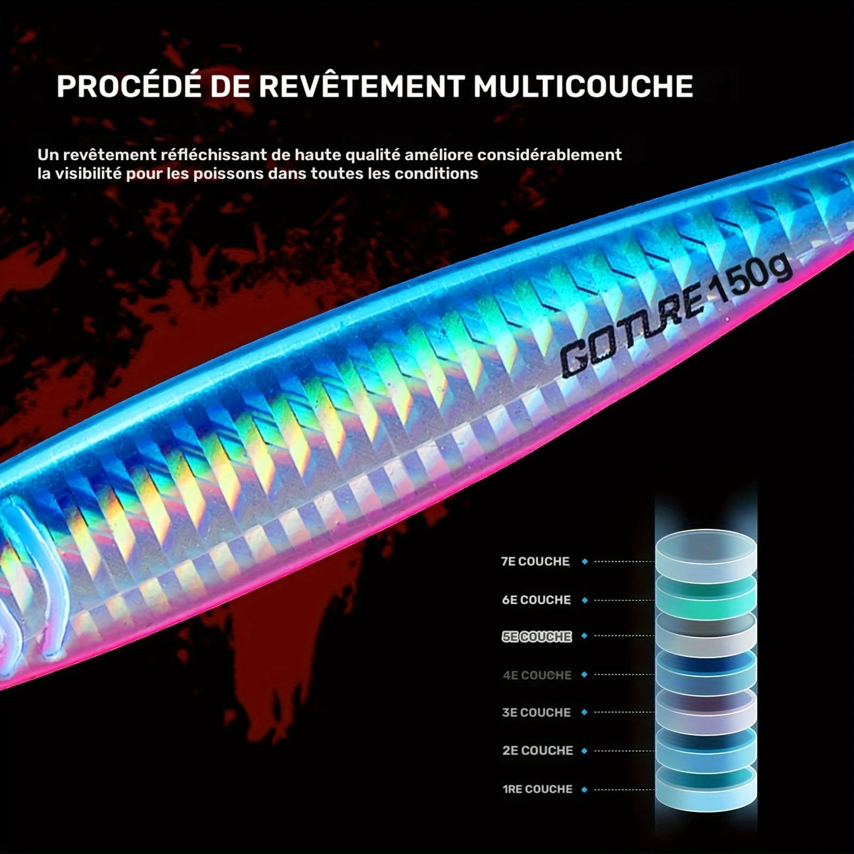Leurre Vertical en Plomb pour Pêche en Mer — photo 3