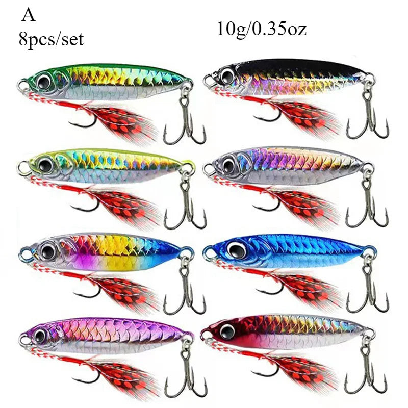 Leurres De Pêche En Métal Pour Eau Salée — 10 g 8 Pièces, photo 9